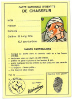 CP Humoristique - Carte Nationale D'Identité De Chasseur - Humour