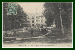 CPA (77) MARLOTTE Le Parc De L'Hôtel Mallet Et De La Renaissance Ed. LL  Voy. 1907 (dos Collé) - Sonstige & Ohne Zuordnung