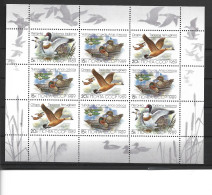 1989 Russie - URSS 5641-43** Feuillet Canards - Ongebruikt