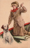FEMME Et CHIEN à LA CHASSE / WOMAN And DOG HUNTING : FELLOW SPORTS - ILLUSTRATION : LESTER RALPH ~ 1905 - '910 (an686) - Other & Unclassified