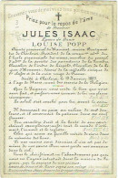Doodsprentje. Image Mortuaire. Jules Isaac/Popp, Ancien Bourgmestre De Charleroi. 1831/1885. Ed. Bouasse, Paris. - Devotion Images