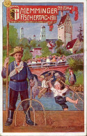 X0577 Bayern, Stationery Card Circuled 1911 Memminger Fischertag,showing Young Fishermen,junge Fischer,jeunes Pêcheurs - Enteros Postales