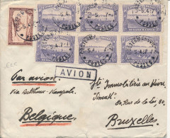 BELGIAN CONGO LETTRE PAR AVION DE COSTERMANSVILLE 05.04.37 TO BRUSSELS - Lettres & Documents