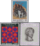 San Marino 1087,1095,1096 (complete Issue) Unmounted Mint / Never Hinged 1975 Refuge, Pharmacy, Philately - Nuovi