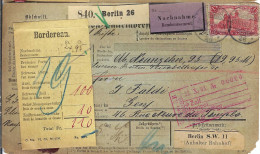 ALLEMAGNE Ca.1903: Bulletin D'Expédition CR De Berlin Pour Genève (Suisse) - Brieven En Documenten