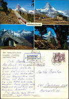 Zermatt Mehrbild-AK Umlandansichten Gornergratbahn Hotel Riffelberg 1986 - Sonstige & Ohne Zuordnung