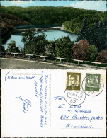 Hennef (Sieg) Wahnbachtalsperre (Vorbecken) Panorama Ansicht 1963 - Hennef