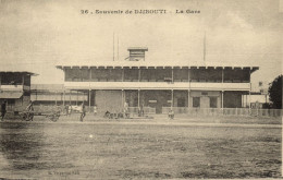 Djibouti, DJIBOUTI, La Gare, Railway Station (1910s) Postcard - Dschibuti