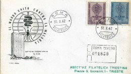 Fdc Rodia : MALARIA 1962;  Raccomandata; AF_Roma - FDC