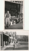 06 - NICE - RUE COMMERCES - QUINCAILLERIE A LOCALISER - 2 PHOTOS 6 Cm X 9 Cm - PUB AU LION NOIR - 1953 - VOIR ZOOMS - Autres & Non Classés