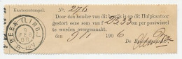 Beek 1906- Stortingsbewijs Postwissel - Ohne Zuordnung
