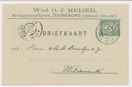 Firma Briefkaart Zuidwending 1911 - Aardappelmeelfabriek - Ohne Zuordnung