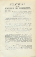 Staatsblad 1918 : Spoorlijn Zwolle - Delfzijl - Almelo - Assen - Documents Historiques
