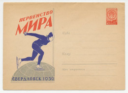 Postal Stationery Soviet Union 1959 Ice Skating  - Winter (Varia)