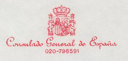 Meter Cover Netherlands 1988 Spain - Embassy - Non Classés