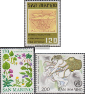 San Marino 1144,1148,1149 (complete Issue) Unmounted Mint / Never Hinged 1977 Flugmodel, Medicinal Plants, Rheumatism - Nuovi