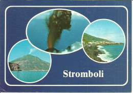 Eolie, Isola Di Stromboli (Messina) Vedute: Vulcano In Eruzione, Panorama Dal Mare, Sunset, Spiaggia - Messina