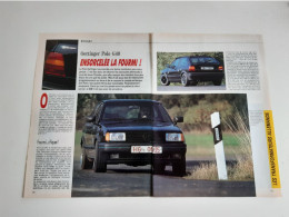 Coupure De Presse Automobile Volkswagen Polo G40 Oettinger - KFZ