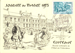 JOURNEE DU TIMBRE 1973 SOISSONS - Cachets Commémoratifs