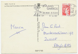 Postcard / Postmark France 1980 Tennis - Roland Garros - Grand Slam Tournament - Other & Unclassified