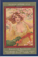 CPA Publicité LU Illustrateur Femme Woman écrite Lefèvre Utile Art Nouveau - Advertising