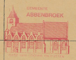 Meter Cover Netherlands 1967 Church Abbenbroek - Eglises Et Cathédrales