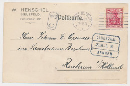 Treinblokstempel : Oldenzaal - Arnhem B 1913 - Zonder Classificatie