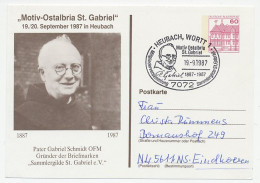 Postal Stationery / Postmark Germany 1987 Pater Gabriel - St. Gabriel - Other & Unclassified