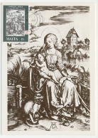 Maximum Card Malta 1978 Madonna And Child - Monkey - Other & Unclassified