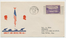Patriotic Cover USA 1943 Liberty And Justice For All - WW2