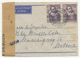 Em. Zeehelden 1943 Den Haag - Batavia Ned Indie Censuur - RAPWI - Ohne Zuordnung