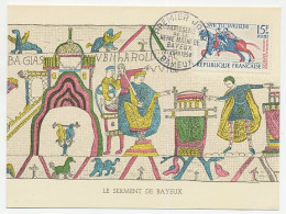 Maximum Card France 1958 Bayeux Tapestry - Queen Mathilde - Horse - Autres & Non Classés