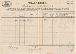 Vrachtbrief H.IJ.S.M. Hilversum - Den Haag 1912 - Etiket - Zonder Classificatie