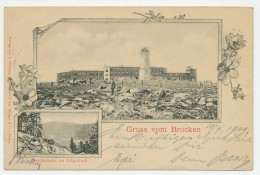 Postal Stationery Germany 1900 Brocken Railway - Steamtrain - Trains