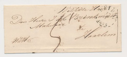 Noordwijk - Leiden - Haarlem 1855 - Gebroken Ringstempel - Covers & Documents