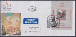 Österreich Block 13 Gestempelt Als FDC Priority, WIPA 2000 #NF555 - Other & Unclassified