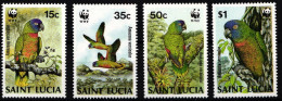 St. Lucia 909-912 Postfrisch Vögel #NF558 - St.Lucie (1979-...)