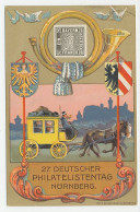 Postal Stationery Germany 1921 Philatelic Day Nurnberg - Bayern - Mail Coach - Autres & Non Classés