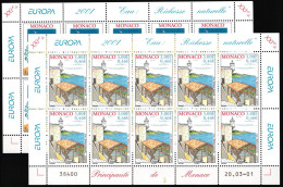 Monaco 2550-2551 Postfrisch Als Kleinbögen, Cept 2001 #NF645 - Altri & Non Classificati