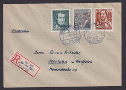 Briefmarken DDR R Brief Not R-Zettel + Blauer Landpoststempel Ruppertsgrün über - Covers & Documents