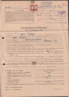 Briefmarken SBZ Brief EF 8 Pfg. Persönlichkeiten Auf Umsatzsteuererklärung - Andere & Zonder Classificatie