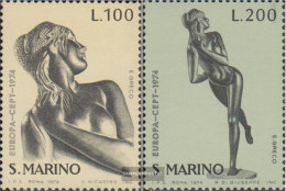 San Marino 1067-1068 (complete Issue) Unmounted Mint / Never Hinged 1974 Sculptures - Nuevos