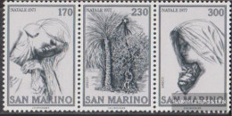 San Marino 1150-1152 Triple Strip (complete Issue) Unmounted Mint / Never Hinged 1977 Christmas - Neufs