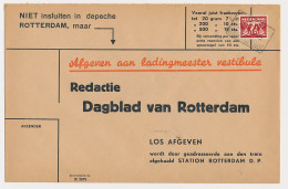 Spoorweg Poststuk Vlaardingen - Rotterdam 1942 - Zonder Classificatie