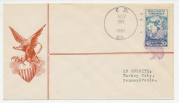 Cover / Postmark USA 1933 Fancy Cancel 1933 - Turkey  - Farm