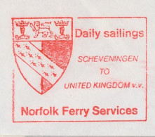 Meter Cover Netherlands 1975 - Postalia 4459 Norfolk Ferry Services - Scheveningen To United Kingdom - Bateaux