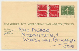 Verhuiskaart G. 26 Amsterdam - D.D.R. 1961 - Buitenland - Postal Stationery