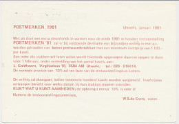 Briefkaart G. 358 B Particulier Bedrukt Utrecht 1981 - Ganzsachen