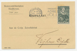 Firma Briefkaart Eindhoven 1933 - Botercontrolestation - Ohne Zuordnung