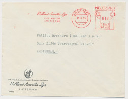 Meter Cover Netherlands 1963 HAL - Holland America Line  - Ships